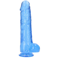 Real Rock Crystal Gode Crystal Clear 21 x 5.5cm Bleu